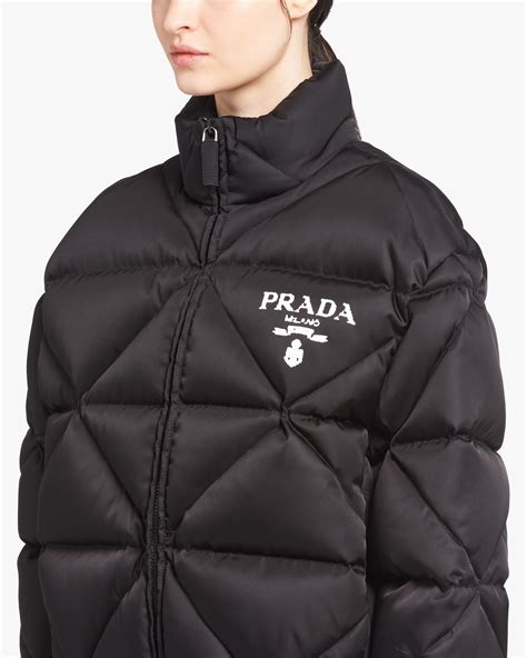 prada gabardine down jacket|Black Re.